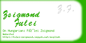 zsigmond fulei business card